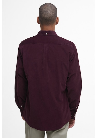 Barbour Ramsey Tailored Cord Gömlek Re89 Winter Red Bordo