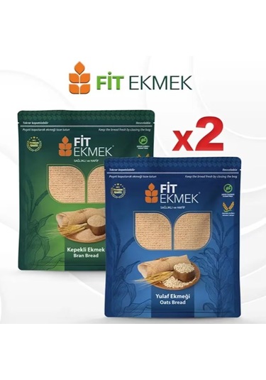 Fit 2 Paket Yulaf Lavaş Ekmeği 2 Paket Kepekli Lavaş Ekmeği