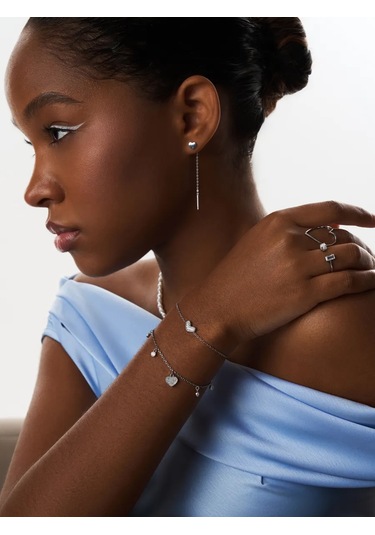 Miestilo 925 Ayar Gümüş Ayarı Ayarlanabilir Mücevher Yüzüğü 242224461 Beyaz