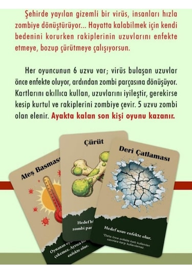 Virüs 80 Kartlı Eğlenceli Kart Oyunu