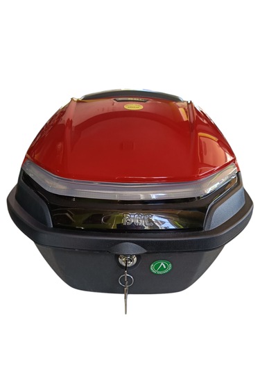 33 Lt Kırmızı Motosiklet Çantası Işıklı Sinyal, Park Ve Stop