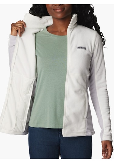 Columbia Xk0841 Basin Trail Iıı Kadın Tam Fermuarlı Polar Üst Beyaz