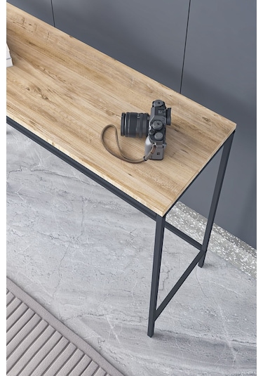 Canvas Meşe Metal Dresuar Siyah