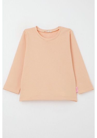 Breeze Kız Bebek Uzun Kollu Tişört Basic 9 Ay-3 Yaş, Somon Somon