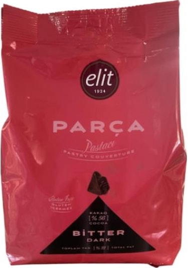 Elit Pastacı Bitter Parça Çikolata 1 Kg Glutensiz