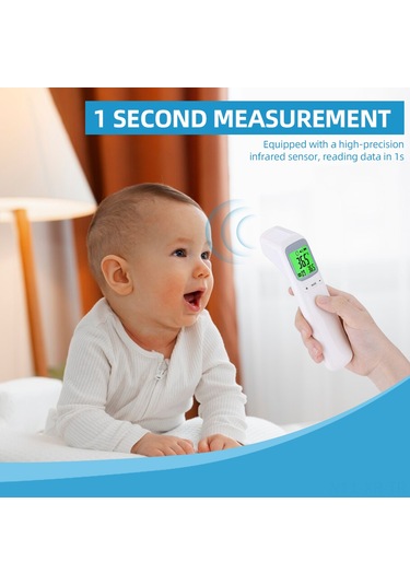 Xiyyadms Hızlı Ve Hassas Alın Termometresi - 32 Ölçüm Hafızalı, Lcd Ekranlı, Temassız Ateş Ölçer Yetişkin & Çocuk