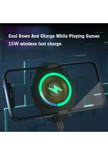 Maiyame Telefon Soğutucu Klip İle Hızlı Kablosuz Şarj - Portatif Fanlı Soğutma, Hafif Ve Sessiz İşlevi