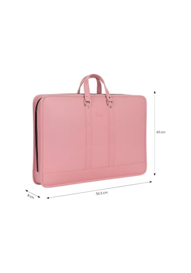 Yuga Suni Deri Lüks Proje Ve Resim Çantası Pembe