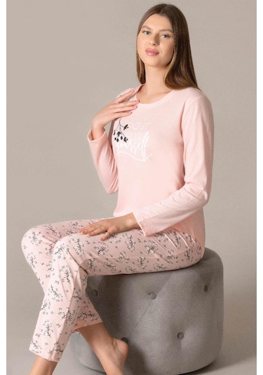Uzun Kol Pijama Takımı Viskon Alperi 790-37 SOMON