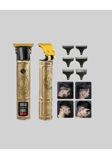 Lcd Ekranlı Şarjlı Tıraş Makinesi Erkek Saç Sakal Kesme