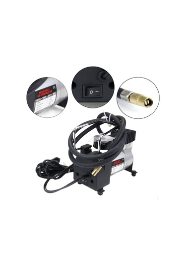 Araba Suv İçin Otomatik Lastik Pompası Tek Silindirli Hava Kompresörü