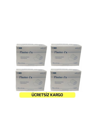 Submed Flaster-Fx Hipoalerjenik Esnek Fix Flaster 10 CM x 10 M 4 Adet