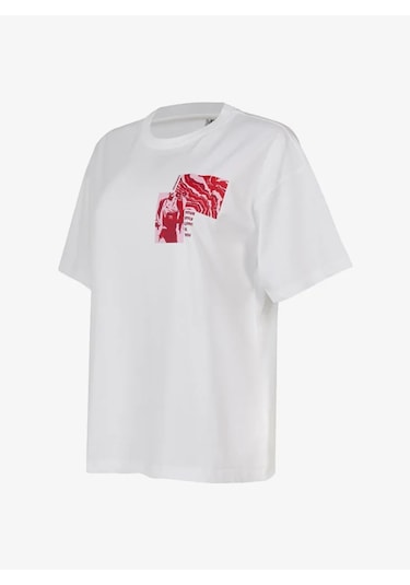 New Balance Wnt1636-wt Lifestyle Kadın Tshirt Beyaz