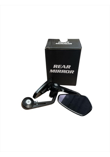 Motosiklet Gidon Aynası Köşeli Siyah Siyah