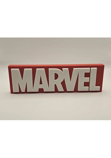 Marvel Logo Standı Masaüstü Süs Film Temalı Dekoratif Figür Oyunc