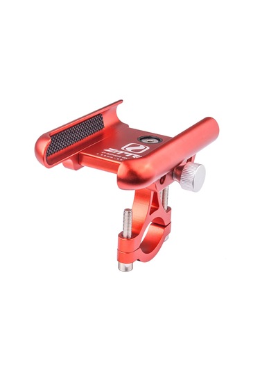 Shineyee Motosiklet Bisiklet Telefon Tutucu Cnc Alyuminyum 360 Döner 4 Tırnaklı Kaymazsız 3.5-7 İnç Telefonlar İçin Kırmızı Kırmızı