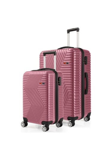 G&d Polo Suitcase Abs Kabin Ve Büyük Boy Gül Kurusu 2'li Valiz Seti 600.08-set-bk Gülkurusu