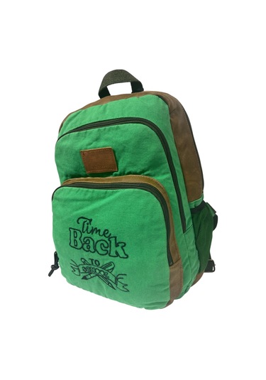 Kaliteli Siyah Vintage Salaş Baskılı Disayn Günlük Gezi Okul Sırt Çantası Revilla Bag 28x38cm Yeşil