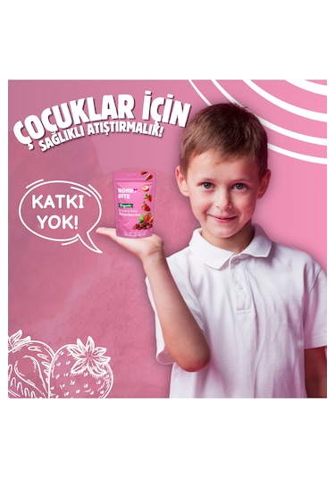 Bonny Bite Kurutulmuş Çıtır Çilek Atıştırmalığı 18 G