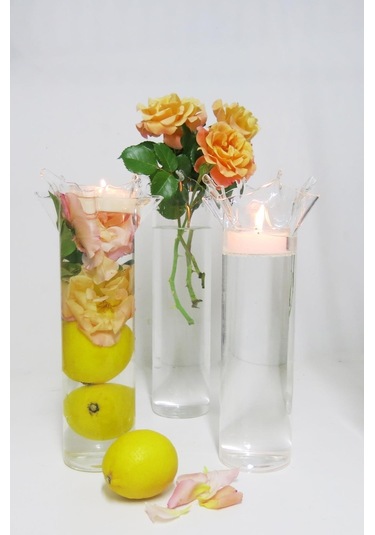 Missi Üfleme Cam Ruf Yaka Vazo 28 Cm
