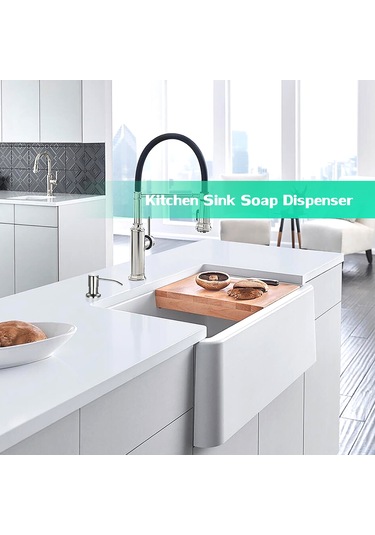 Ximistore9 304 Çelik Sabun Dağıtıcı 300ml - Mutfak/ütü Yıkama Havuzu, Kolay Kurulum, El İle Aktarma Gümüş