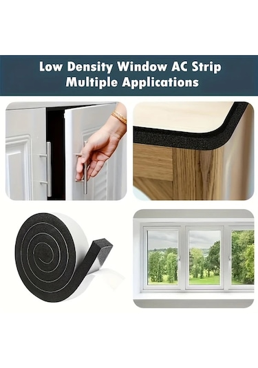 Gateesat 1 Rulo Siyah Kendinden Yapışkanlı Sessizlik Köpük Bandı 25mmx25mm 4m Su Geçirmez Ses Yalıtım