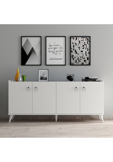 Tanmob Modern Konsol Beyaz - Ksl0101