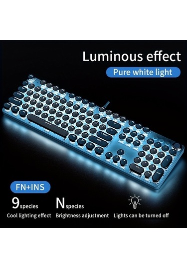 Fastbuy Modern Retro Tarzı Usb Mekanik Oyun Klavyesi