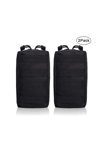 Geeksen Kampanya Siyah Askeri Kemer Çantası - Hafif, Dayanıklı Outdoor Spor Çantası, Telefon & Aksesuar Taşıma, 8.7 4.9 2.2 İnç Set Siyah