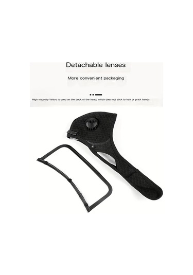 Oldfriend Siyah Erkek Ve Kadın İçin Polyester Tam Yüz Motosiklet Maskesi Gözlüklü Rüzgar Ve Güneş Korumalı