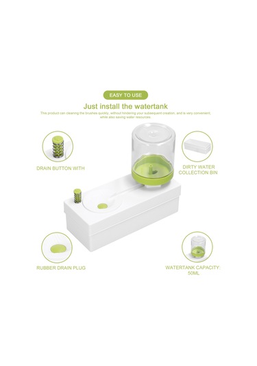 Yaleker "pratik Fırça Temizleme Makinesi - Su Tasarruflu, Hızlı Ve Kolay Kullanım"