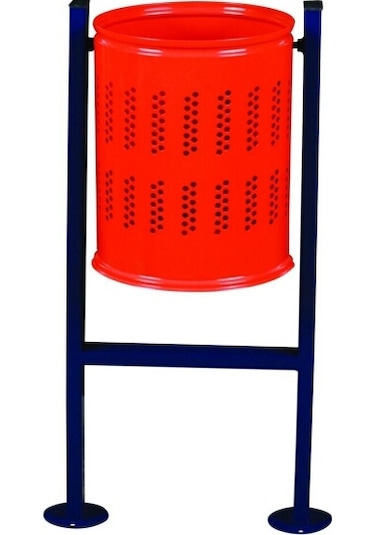 Profil Ayaklı Çöp Kovası Kırmızı