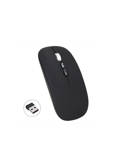 Springsun M103 Şarj Edilebilir Kablosuz Fare 2.4g Kablosuz Fare Ultra İnce Sessiz Fare 3 Ayarlanabilir Dpı Dahili 500mah Pil Siyah