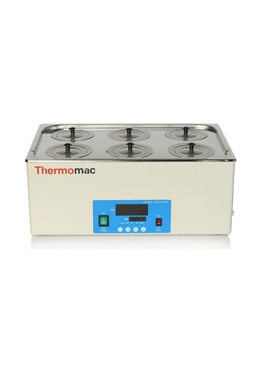 Thermomac Su Banyosu 22 L 6 Hazneli Kapaklı Water Bath WB22