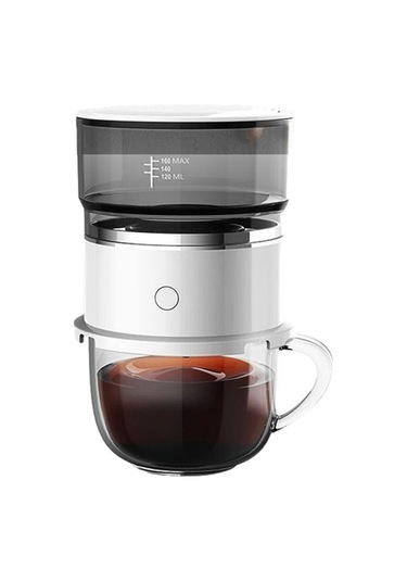 Trendooze Kahve Brewer Otomatik Damla Filtre Paslanmaz Çelik El Değirmeni Beyaz Beyaz