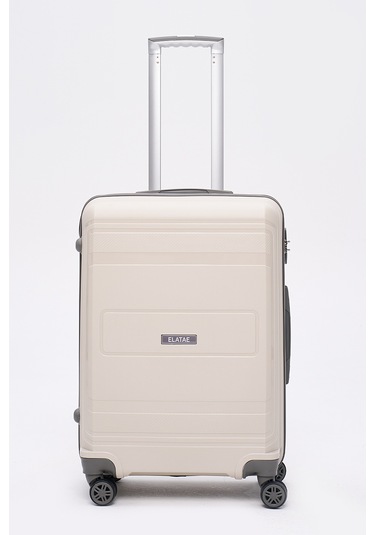 Elatae Premium Polipropilen Kırılmaz 3'lü Valiz Seti Bej - Antrasit V305 Bej