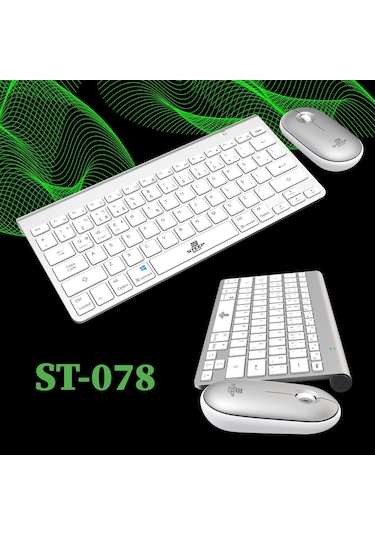 Steep Solid ST-078 2.4 Ghz Wi-fi Klavye - Optik Mouse Set