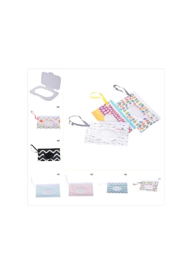 A1-kolay Taşıma Islak Mendil Kutusu Islak Mendil Kutusu Temizleme Mendilleri Taşıma Çantası Kapaklı Yapış Askı Silin Konteyner Vaka