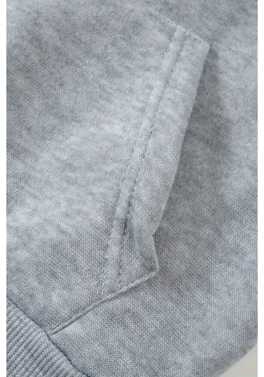 3'lü Kapüşonlu Sweatshirt Seti- Dark Kedi Baskılı- Siyah, Lacivert, Gri - Kışlık Şardonlu Kumaş Siyah-lacivert-gri