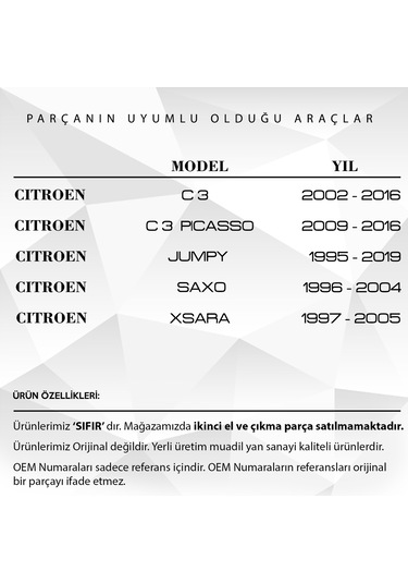 Citroen C3, Xsara Peugeot 207, 306 İçin Ön Cam Su Fıskiye Memesi