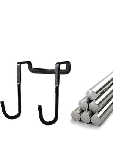 Paslanmaz Çelik Banyo İçin Askılık S Model -al4837 2 Adet Siyah