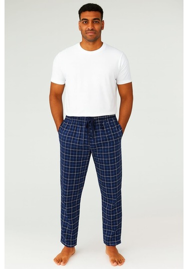 Erkek Desenli Cepli % 100 Pamuk Tek Alt Laci-mavi Laci-mavi