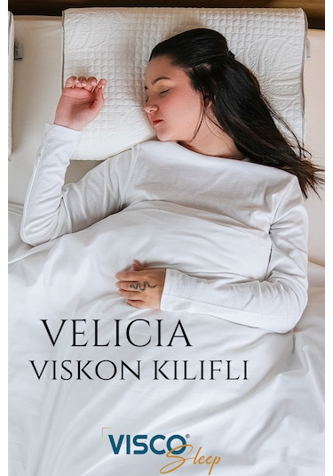 Visco Yastık Velicia Ortopedik Yastık Viskon Kılıf 55x35x12-10 Cm