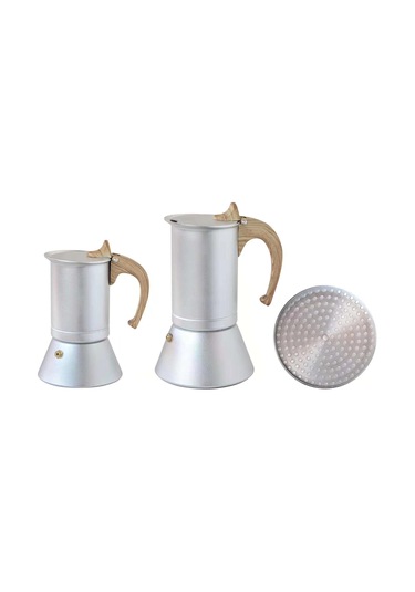 İskandinav İtalyan Tipi Ev Tipi Moka Pot Gıda Sınıfı Alüminyum Kahve Makinesi Kapalı Tabanlı Kahve Potu İndüksiyon Ocak Isıtmalı Hediyelik İskandinav 6 Fincan 300ml