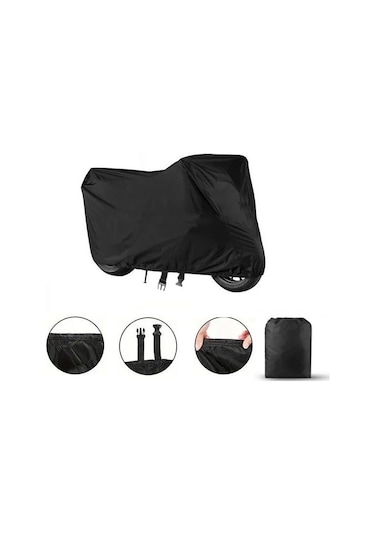 Bisan Sunway Fks Siyah Motosiklet Brandası Premium Kalite Su Geçirmez