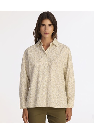 Yargıcı Boyfriend Gömlek Yaka Uzun Kol Gömlek 25kkgm6005x 017 Bej