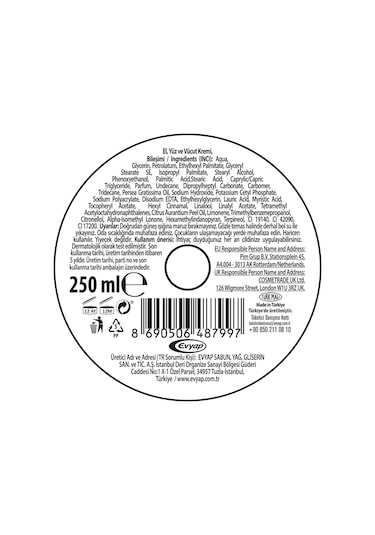 Arko Nem Besleyici Bakım Kremi Avokado 250+60 Ml