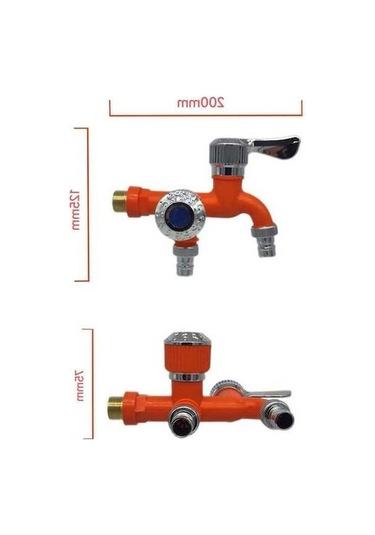 Maoyaya Çift Kontrol Muslukları - Çift Çıkışlı Su Musluğu Evrensel Arayüz A A