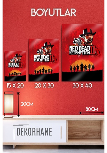 Metal Baskı Parlak Duvar Tablosu - Rdr2 - Red Dead Redemption 2, Oyun