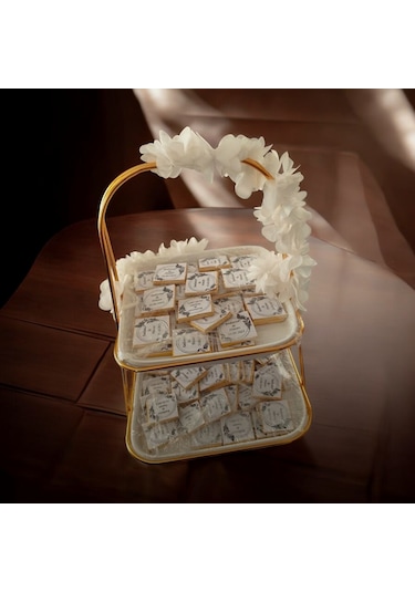 Laziel Gold Söz Nişan Kız İsteme Çikolatası Altın - Gümüş